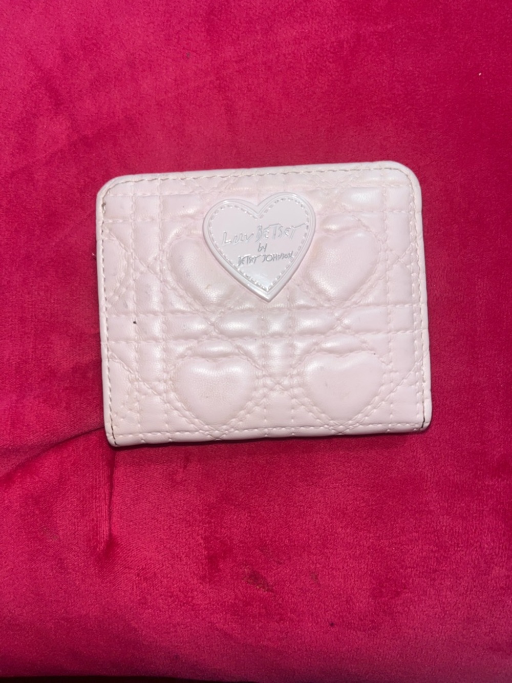 Quilted Heart Pink Card Wallet